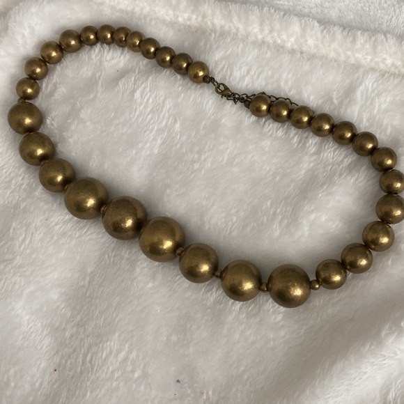 Bronze pearls / marbles spherical necklace - Picture 8 of 8